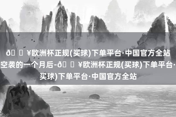 🔥欧洲杯正规(买球)下单平台·中国官方全站好意思国伸开空袭的一个月后-🔥欧洲杯正规(买球)下单平台·中国官方全站
